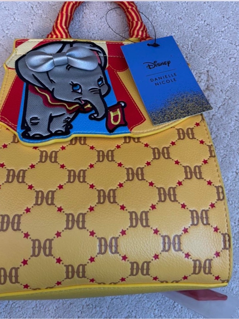 Disney Danielle Nicole Dumbo Yellow Logo Satchel